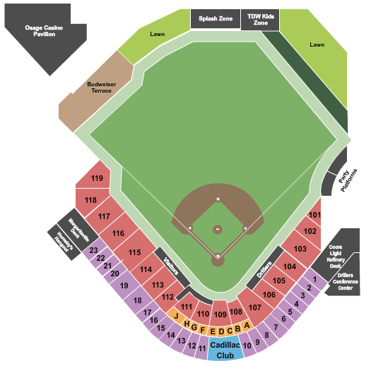 ONEOK Field Oklahoma Seating Chart